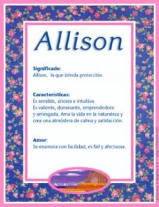¿Qué significa el nombre Allison en la Biblia? Descubre el origen y significado bíblico de Allison