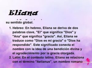 Significado de Eliana en la Biblia: Profunda Revelación del Nombre en las Escrituras Sagradas