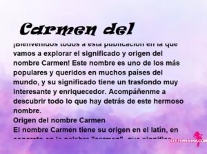 Significado del Nombre Carmen en la Biblia: Descubriendo Sus Raíces y Significación Espiritual